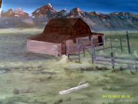Along The Tetons - Acrylic Paintings - By Sam Mcilwain, Realism Painting Artist
