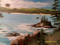 Bay Island - Acrylic Paintings - By Sam Mcilwain, Realism Painting Artist