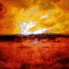 Sunset Turner - Mixed Media Paintings - By Gary Harper, Abstract Painting Artist