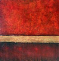 Red Dawn - Mixed Media Paintings - By Gary Harper, Abstract Painting Artist