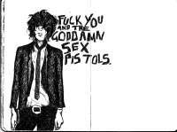 Sex Pistols - Pen And Paper Drawings - By Sarah Spurlock, Sketch Drawing Artist