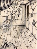 Come Have A Seat My Darling - Ball Point Pen Drawings - By Eric Kovalsky, Surrealism Drawing Artist