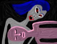 Vampire Girl - Digital Digital - By Eric Kovalsky, Surrealism Digital Artist
