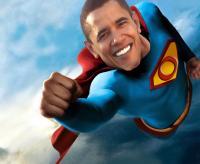 Obama Superman Print - Photoshop Paintings - By Byron Furgol, Digital Painting Artist