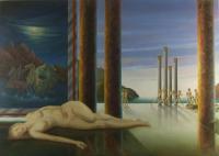 The Dream Of The Muse - Canvas Paintings - By John Haanstra, Surrealism Painting Artist