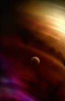 Abstract Conceptual - Jupiter With Ganymede - Mixed Media