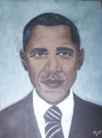 Barrack Obama - Oil Paintings - By Randy Head, Realism Painting Artist