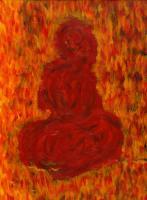 Bodhisattva Reinos Infernales - Acrylic Paintings - By Losang Monlam, Abstract Painting Artist