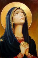 Stmary Icon - Oil On Wood Paintings - By Sorin Apostolescu, Relligios Painting Painting Artist
