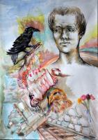 Moments Of The Woman Head - Aquarelle Paintings - By John Biro, Painting Painting Artist