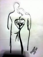 Heart Tree - Pencil And Paper Drawings - By Farhana Akter, Drawing And Editing Drawing Artist