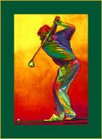 John Daly II - Watercolor Paintings - By Mako Hughes, Unique Usage Of Pure Colors Painting Artist