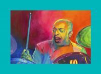 Roy Haynes - Watercolor Paintings - By Mako Hughes, Unique Usage Of Pure Colors Painting Artist