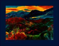 Landscapes - Sunset Over Santa Rosa - Watercolor