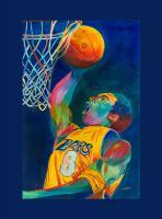 Kobe Bryant - Watercolor Paintings - By Mako Hughes, Unique Usage Of Pure Colors Painting Artist