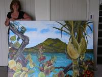 New Zealand Rangitoto Island - Acrylic On  Canvas Paintings - By Janine Westbury, Realism Painting Artist