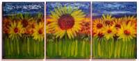 The Most Beautiful Sunflower - Acrylic Paintings - By Bumbles The Artist, Mixed Media Painting Artist