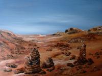 Rocks At Petra - Oil Paintings - By Aluitios Vanbear, Realistic Painting Artist
