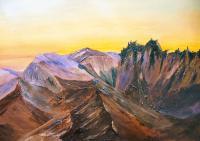 Sunrise Glydwr Fach - Oil Paintings - By Aluitios Vanbear, Realistic Painting Artist