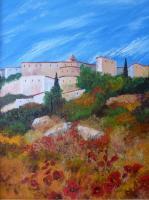 Village In Andalucia 2 - Oil Paintings - By Aluitios Vanbear, Impressionist Painting Artist