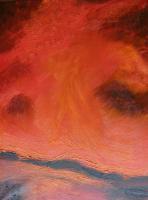 Bushfire - Oil Paintings - By Aluitios Vanbear, Semi Abstract Painting Artist