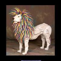 Hope The Easter Lion - Wood Woodwork - By Thomas Thomas, Figuertive Woodwork Artist