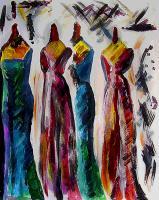 Dress-Up - Acrylic Paintings - By Donna Hickerson, Abstract Painting Artist