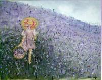 Purple Field - Canvasoil Paintings - By Jill Timmons, Impressionism Painting Artist