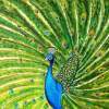Glorious Peacock - Acrylic On Canvas Paper Paintings - By Manjiri Kanvinde, Realism Painting Artist
