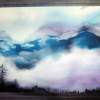 Clouds And Mountains - Water Colors Paintings - By Elena Gromova, Landscape Painting Artist