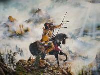Indian Of All Nations - Oil On Canvas Paintings - By David Paul, Realism Painting Artist