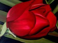 A Rose For A Veteran - Oils On Canvas Paintings - By Alec Yates, Realism Painting Artist