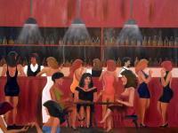 Alec Yates Gallery - Ladies Night - Oils On Canvas