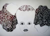 Afro Puffs - Art Markers Other - By Linda Pruitt, Surrealism Other Artist