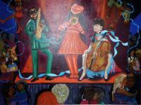 Jazz - Acrylic Paintings - By Vernida Keys, Glazing Painting Artist