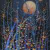 Poplar Trees In The Dark - Oil Painting Paintings - By Quasimodo Thehunchback, Surreal Painting Artist