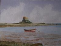 Lindisfarne Castle - Watercolour Paintings - By Brian Goodacre, Impressionist Painting Artist