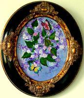 Lilacs - Acrylic Paintings - By Fram Cama, Still Life Painting Artist