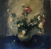 Portrait - Flower Vase - Oil On Canvas