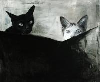 Cats - Acryl On Canvas Paintings - By Badea Ovidiu-Nicolae, Art Painting Artist