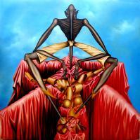 The King - Oils On Canvas Paintings - By Agus Balung, Surrealist Painting Artist