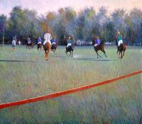 Polo I Love Most - Oil On Canvas Paintings - By Abid Khan, Impressionism Painting Artist
