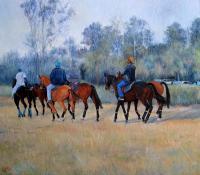 Polo My Passion - Oil On Canvas Paintings - By Abid Khan, Impressionism Painting Artist