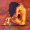 Feeling Lonely-2 - Oil Paintings - By Mahesh Pendam, Impressionism Painting Artist