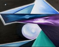 Immense Of The Universe - Oil On Canvas Paintings - By Ara Syskova, Abstract Geometry Painting Artist