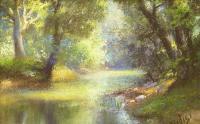 The Shimmering Stillness Of It All - Pastel Paintings - By Bill Puglisi, Impressionistic Painting Artist