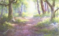 Forestlight - Pastel Paintings - By Bill Puglisi, Impressionistic Painting Artist