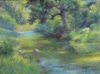 A Midsummer Day's Stream II - Add New Artwork Medium Paintings - By Bill Puglisi, Impressionistic Painting Artist