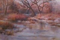 Winter Marsh Series- The Dance - Pastel Paintings - By Bill Puglisi, Impressionistic Painting Artist