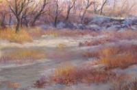 Landscape - Winter Marsh Series- Toward Higher Ground - Pastel